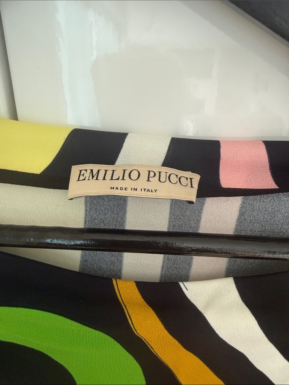 Emilio Pucci Multicolor Swirl Print Long Sleeve Top - Picture 2 of 7